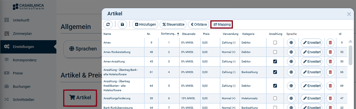 Artikel-Mapping Cloud Systems Artikel-Mapping Cloud Systems