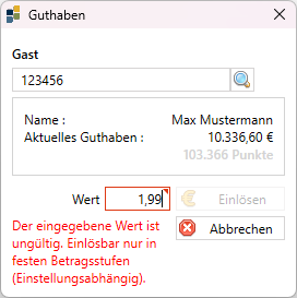 KunLeiSys-Fehlermeldung