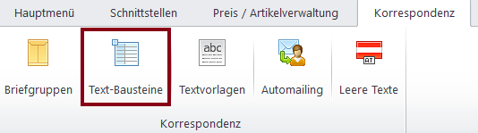Korrespondenz-Textbausteine