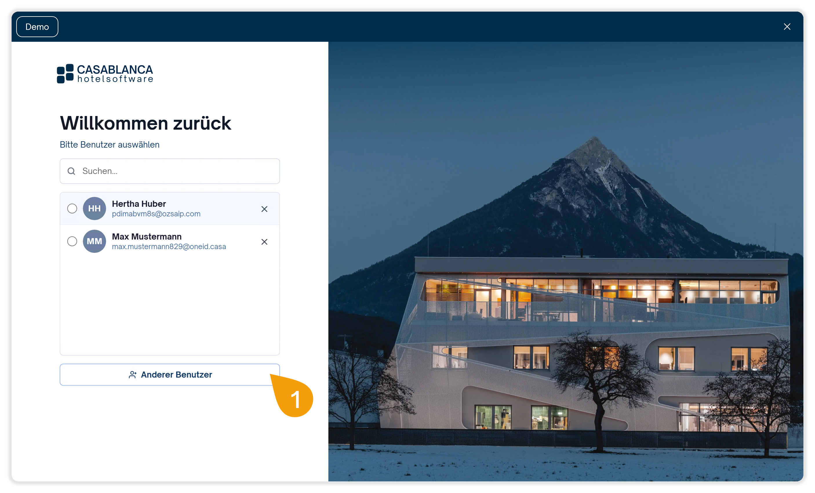 Desktop-Benutzername eingeben
