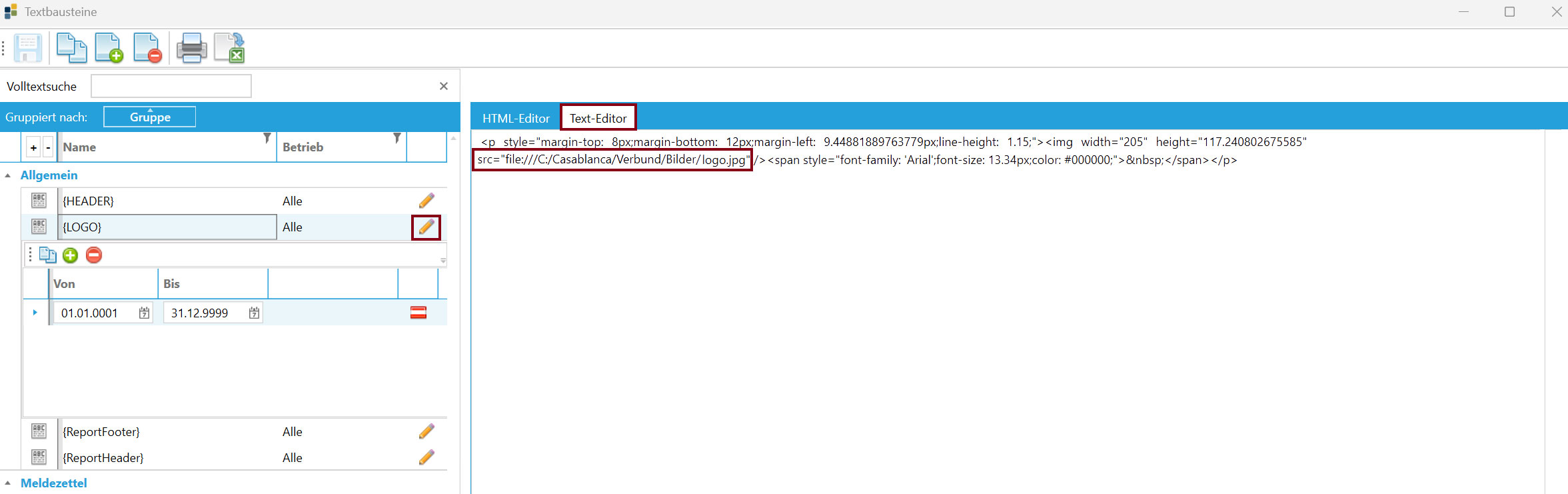 Korrespondenz-Textbausteine