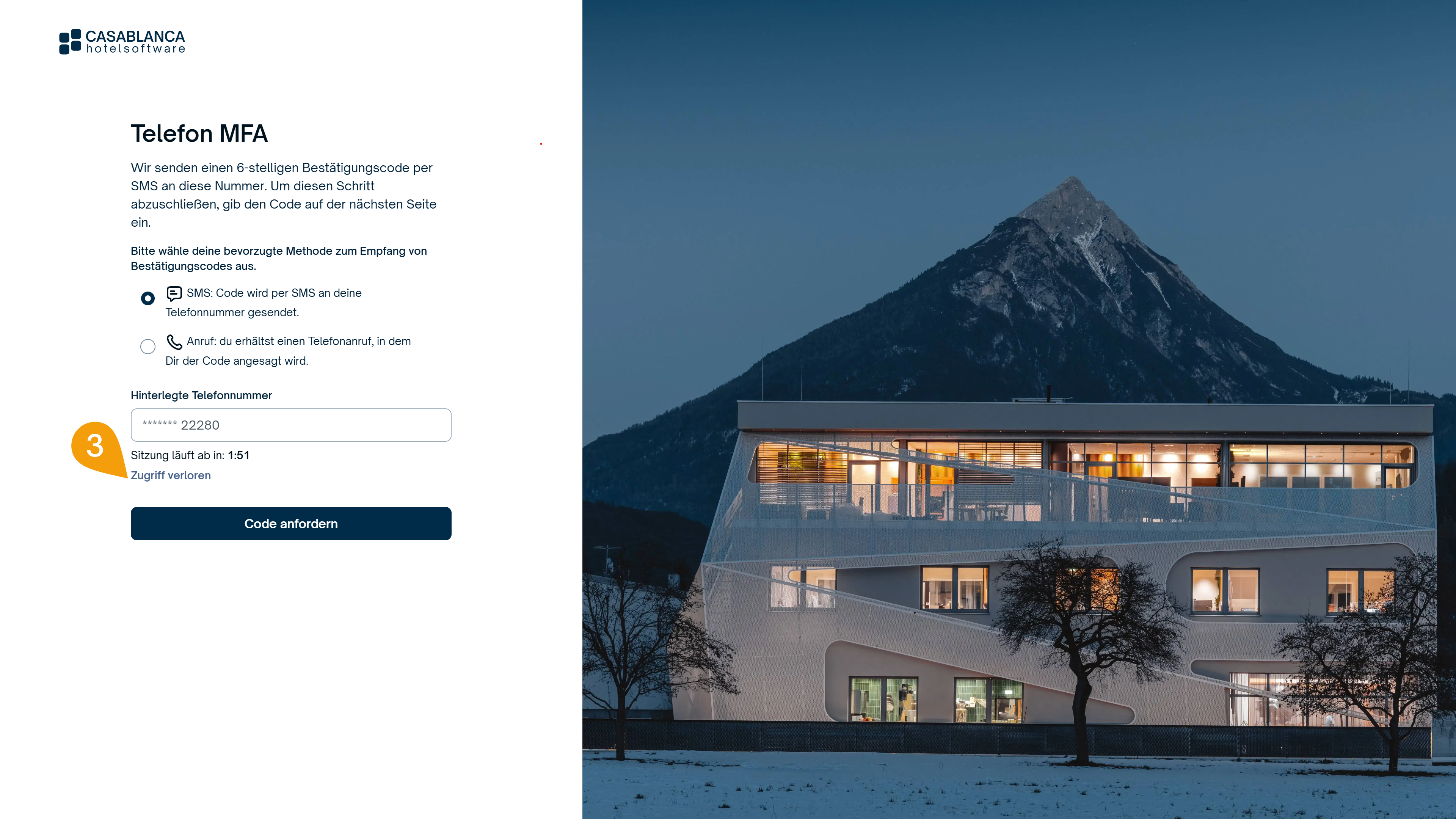 MFA Zugriff verloren