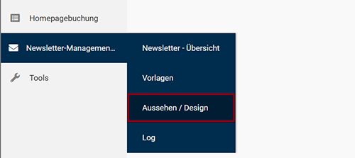 Menü Button Aussehen Design