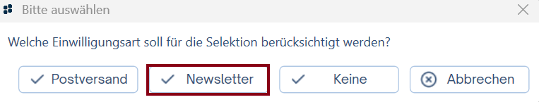 Menüpunkt Newsletter