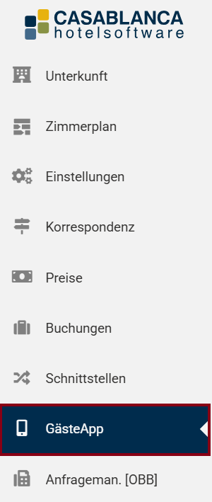 Menü Gäste-App