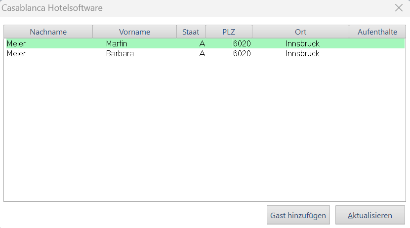 Gäste vereinen Gäste vereinen