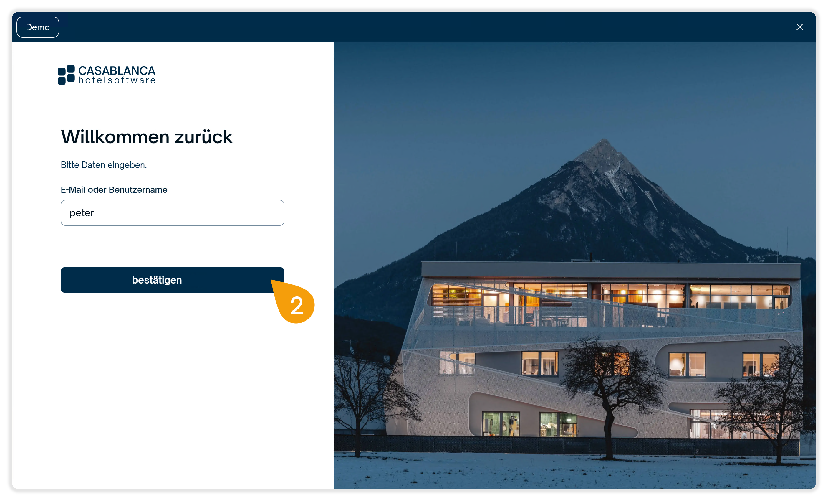 Desktop-Benutzername eingeben
