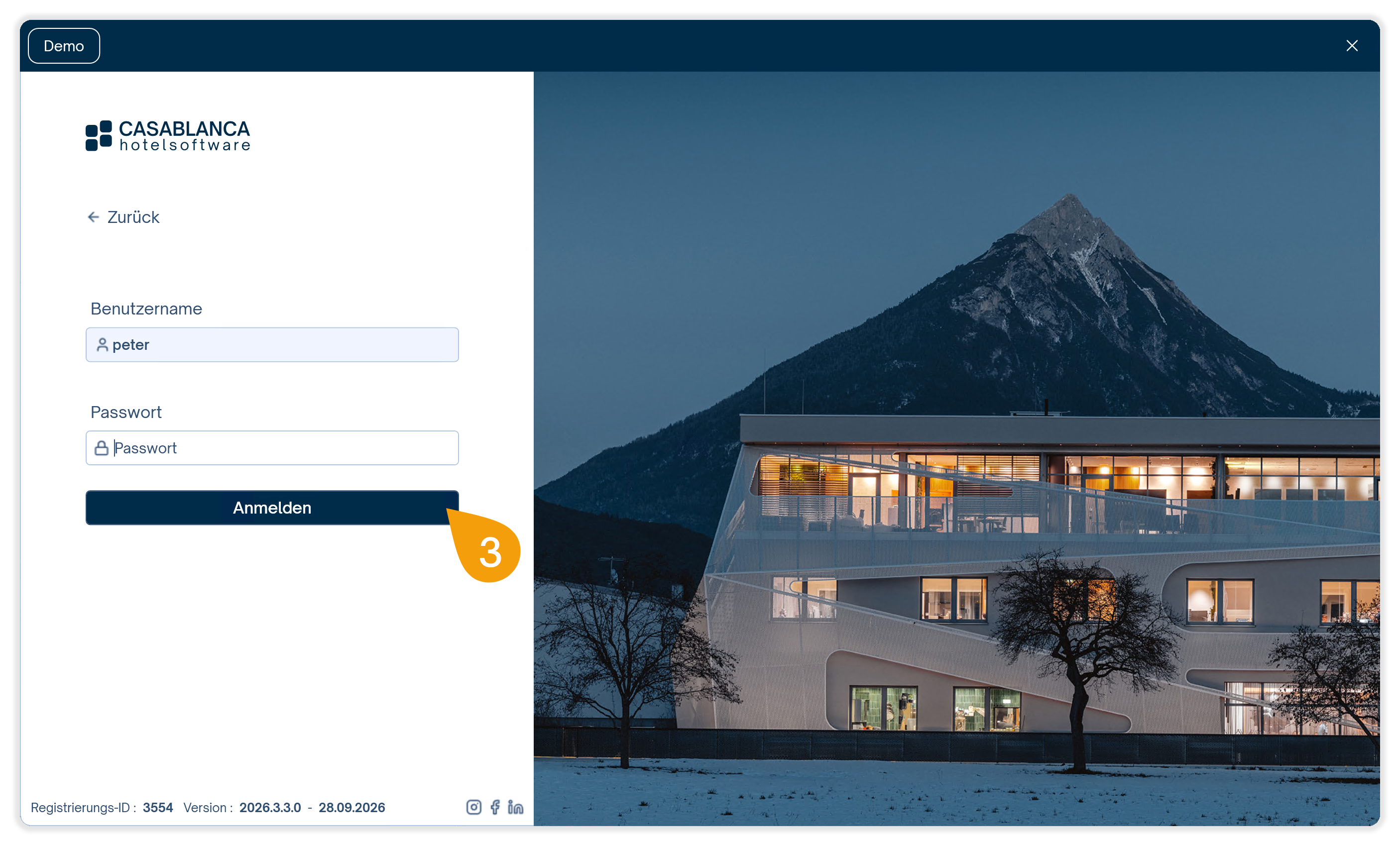 Desktop-Passwort eingeben