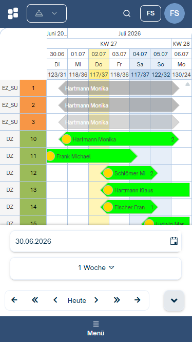 Online Zimmerplan
