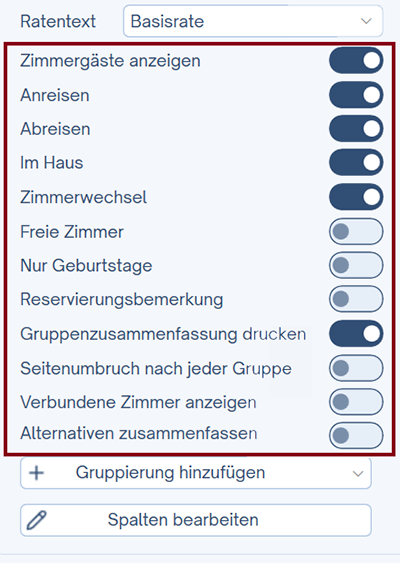 Weitere Einstellungen