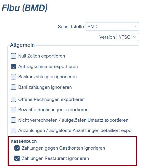 Zahlungen gegen Gastkonten ignorieren