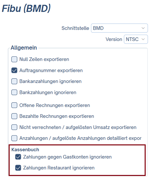 Zahlungen gegen Gastkonten ignorieren