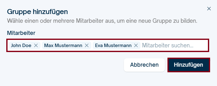 Zuweisung von Aufgaben