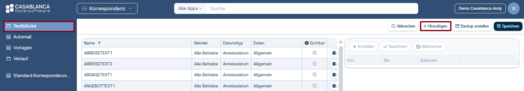 Text-Block Mitreisende