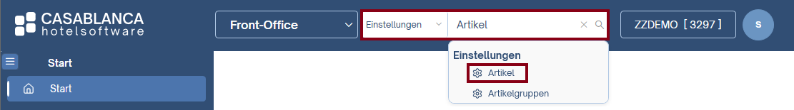 Steuersätze öffnen