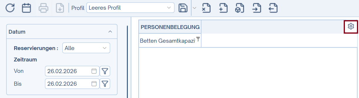 Optionen öffnen