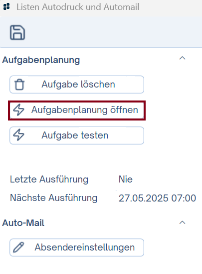 Aufgabenplanung öffnen