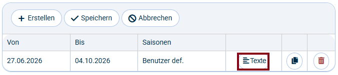 Text Eingabe aufrufen