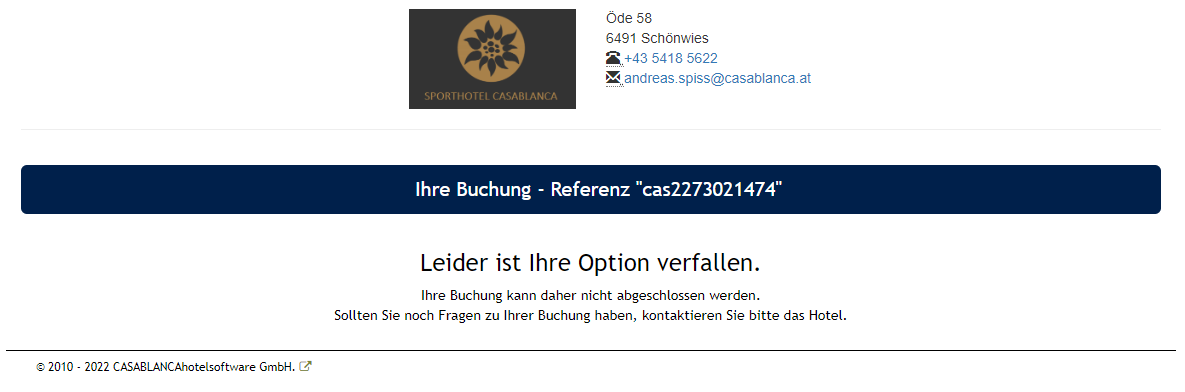 Option verfallen