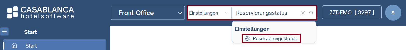 Reservierungsstatus Reservierungsstatus