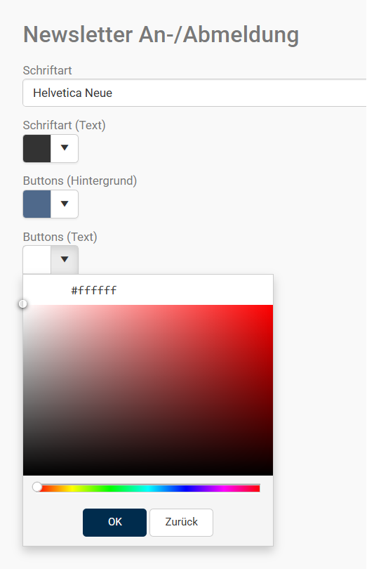 Übersicht Aussehen Design