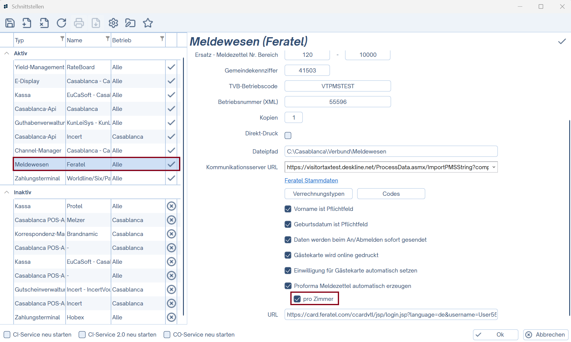 Pro Zimmer online check in