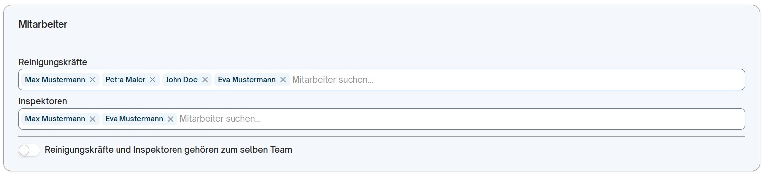 Zuweisung von Aufgaben