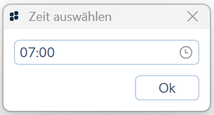 Uhrzeit für den Druck definieren