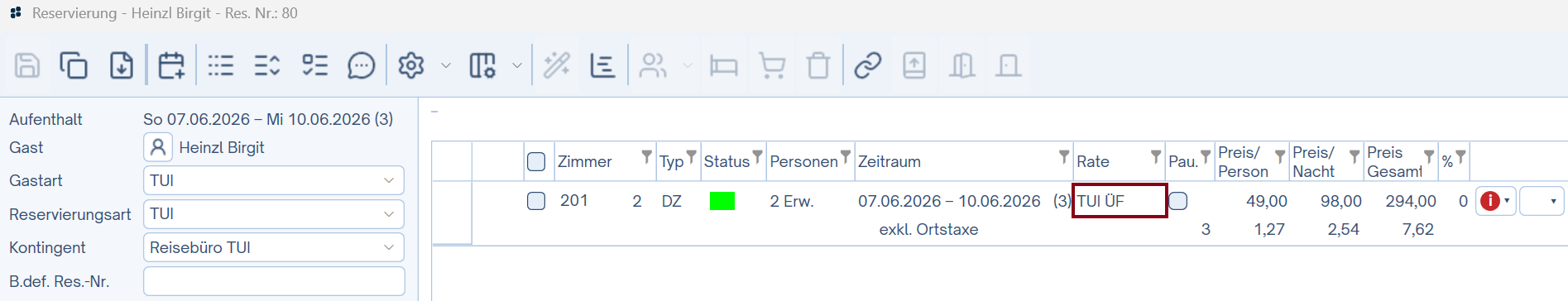 Preis wird korrekt übernommen