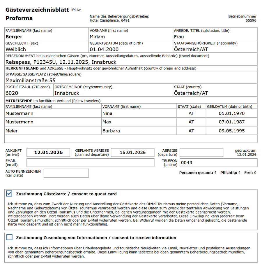 Button Meldezettel drucken