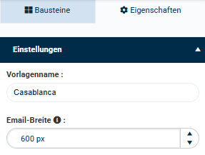 Eigenschaften -> Einstellungen