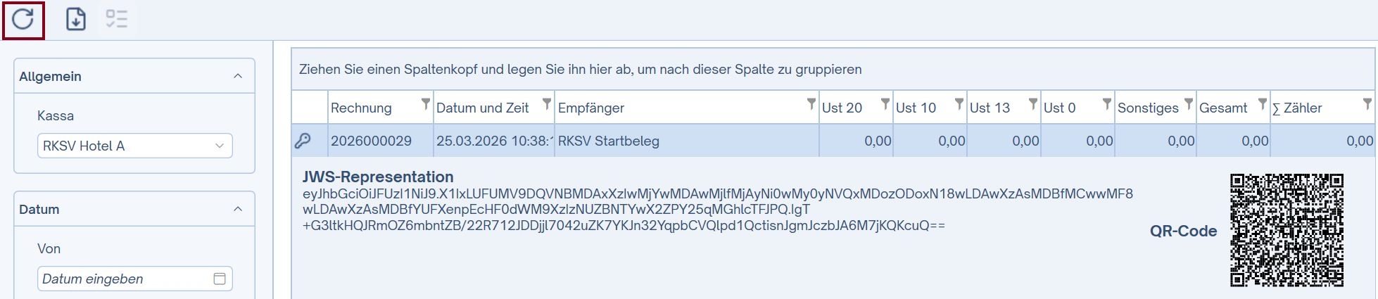 Protokoll aktualisieren