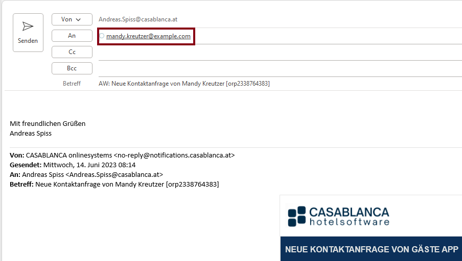 Antwort-Adresse Antwort-Adresse