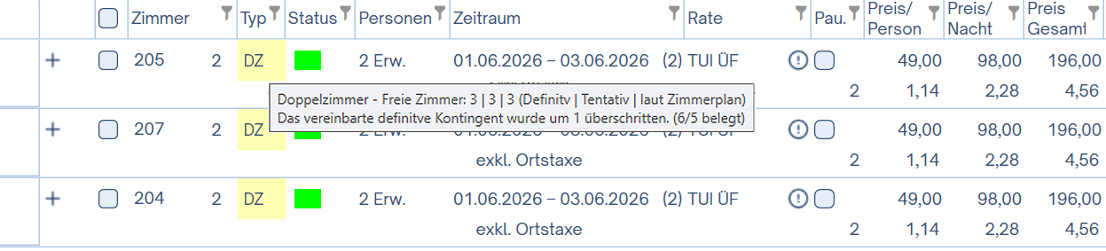 Überbuchung