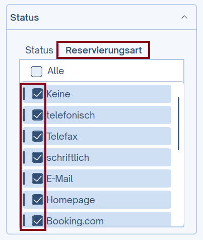 Reservierungsart