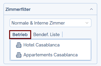 Betriebe auswählen