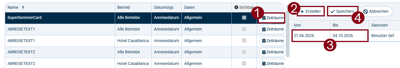 Zeitraum zu Text-Block speichern