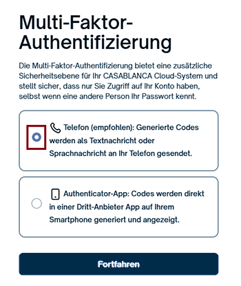 Telefon-Registrierung