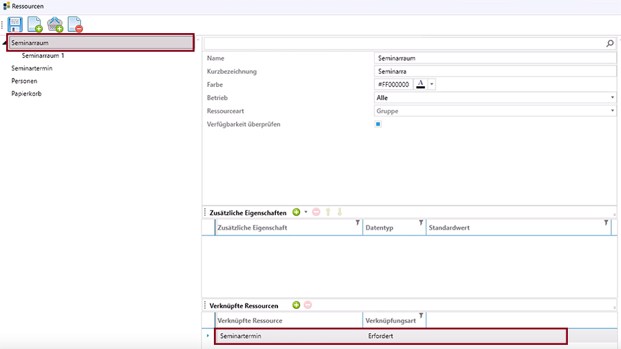 Seminartermin - Erfordert Ressourcenverwaltung
