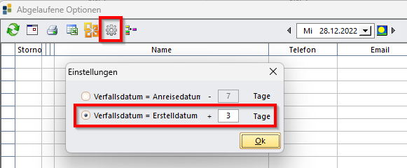 Angebot Gültigkeitsdauer