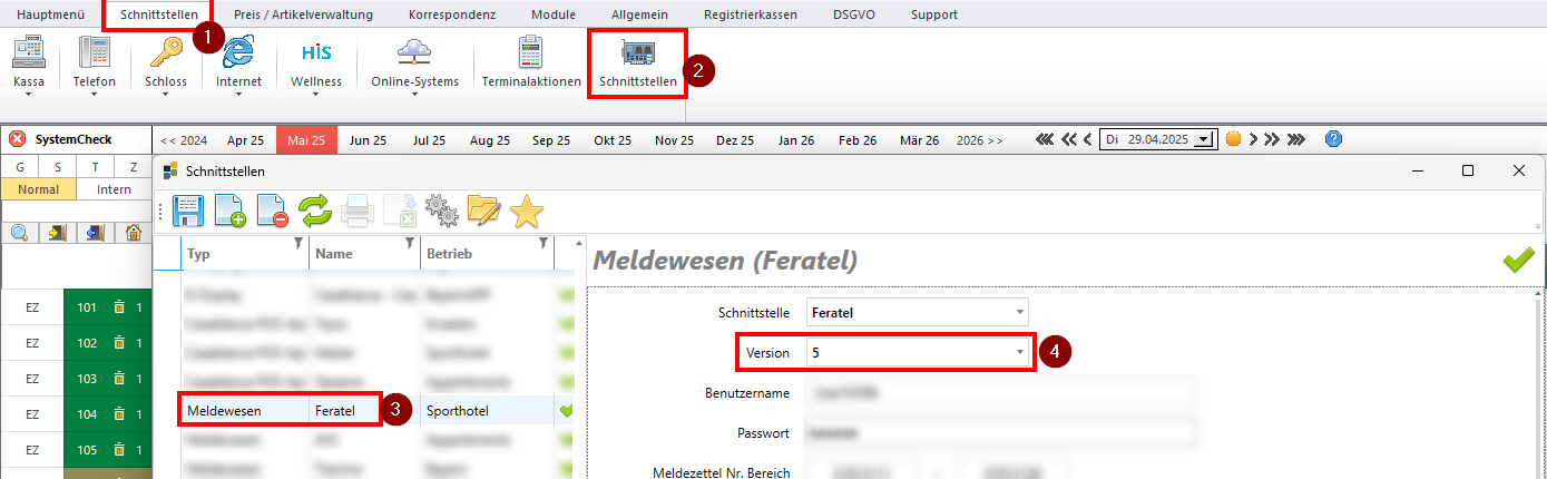 Einstellung Version &quot;5&quot;