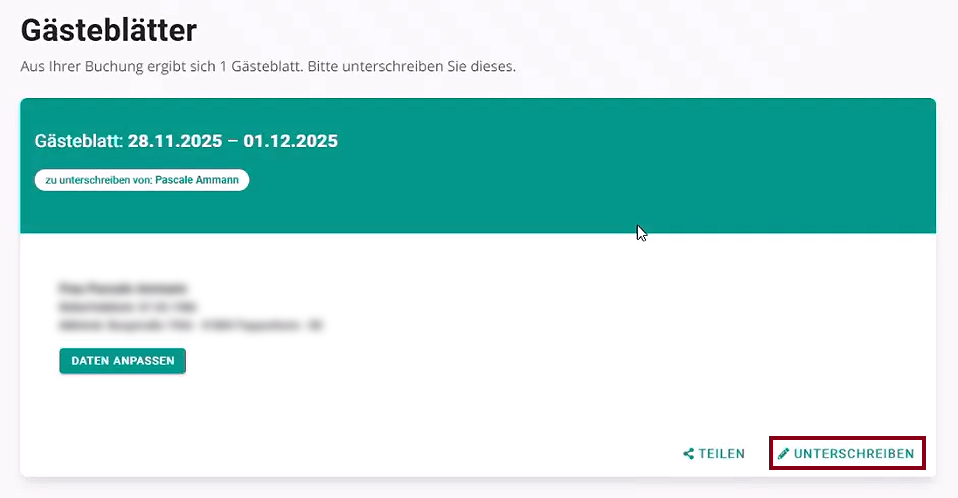 Digitale Unterschrift möglich Digitale Unterschrift vor Ort (AT)