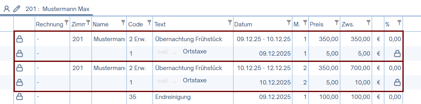 Split wurde erfolgreich durchgeführt