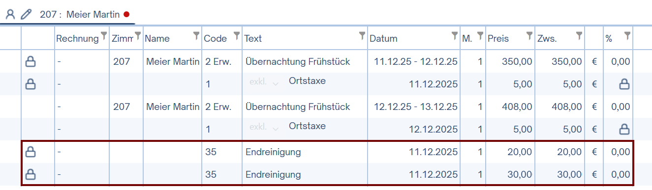 Split wurde erfolgreich durchgeführt
