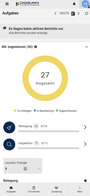 Aufgaben Übersicht App