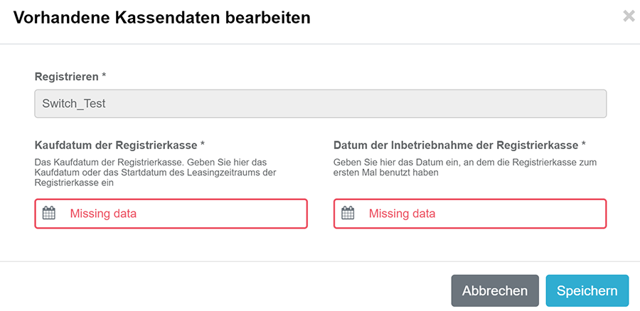 Ablauf Meldeformular