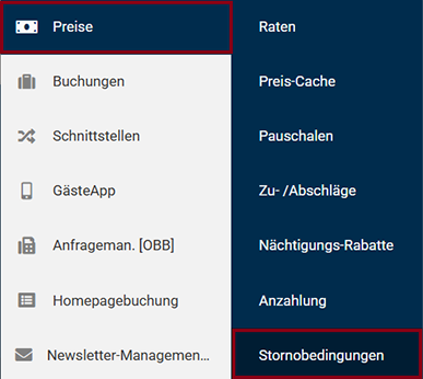 Zahlungs- und Stornomanagement