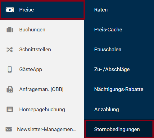 Zahlungs- und Stornomanagement
