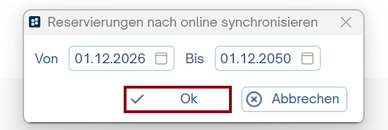 Reservierungen synchronisieren