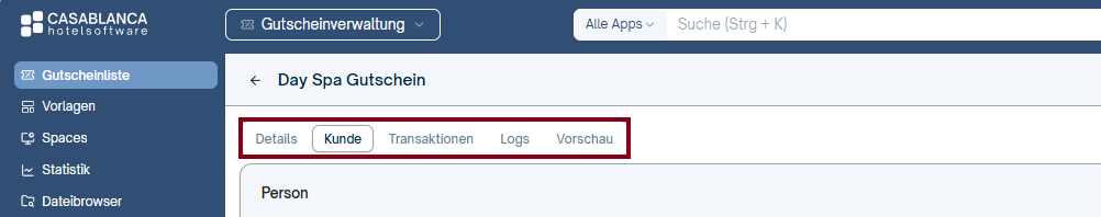 Gutscheinverwaltung